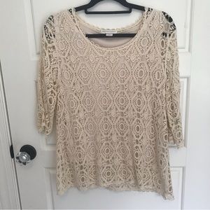 Christopher Banks Ladies Lace Top Sz Medium